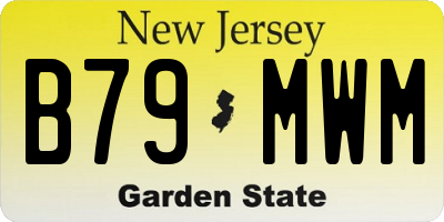 NJ license plate B79MWM
