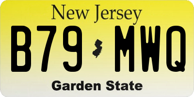 NJ license plate B79MWQ
