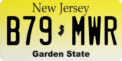 NJ license plate B79MWR