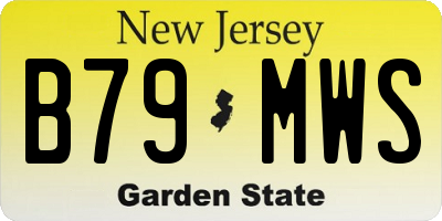 NJ license plate B79MWS