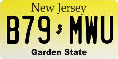 NJ license plate B79MWU