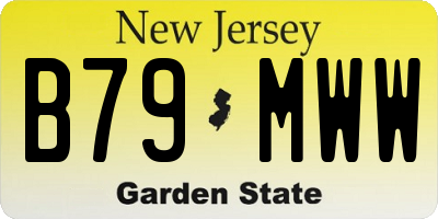 NJ license plate B79MWW