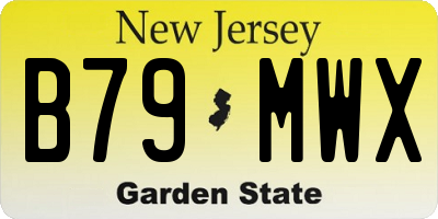 NJ license plate B79MWX