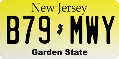 NJ license plate B79MWY