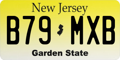 NJ license plate B79MXB