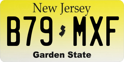 NJ license plate B79MXF