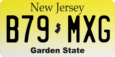 NJ license plate B79MXG