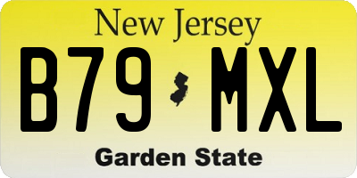NJ license plate B79MXL