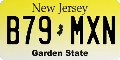 NJ license plate B79MXN