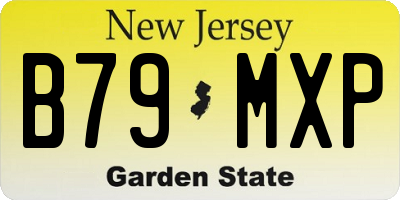 NJ license plate B79MXP