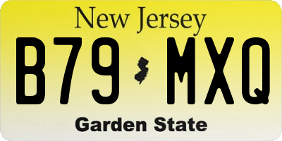 NJ license plate B79MXQ
