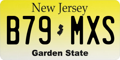 NJ license plate B79MXS
