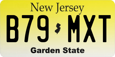 NJ license plate B79MXT