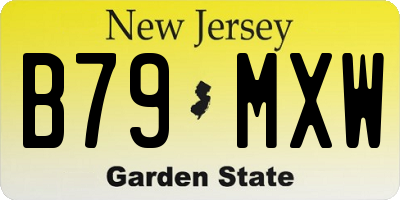 NJ license plate B79MXW
