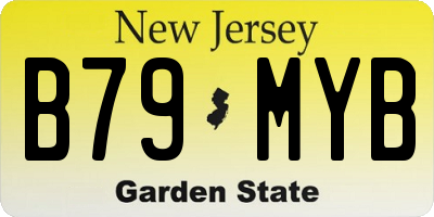 NJ license plate B79MYB