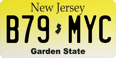 NJ license plate B79MYC
