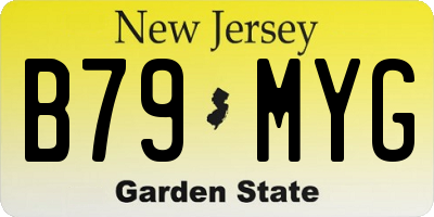 NJ license plate B79MYG