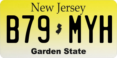 NJ license plate B79MYH