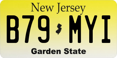 NJ license plate B79MYI