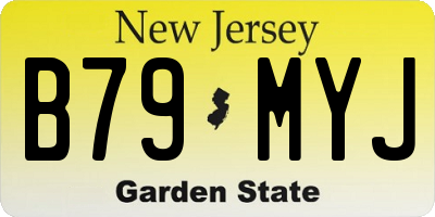 NJ license plate B79MYJ