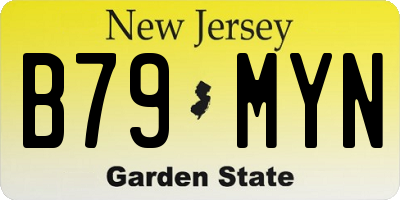 NJ license plate B79MYN