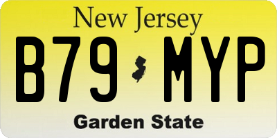 NJ license plate B79MYP