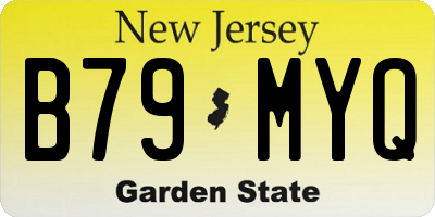 NJ license plate B79MYQ