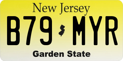 NJ license plate B79MYR