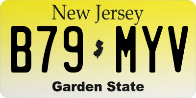 NJ license plate B79MYV