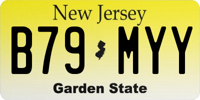 NJ license plate B79MYY