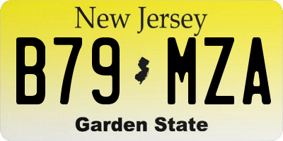 NJ license plate B79MZA