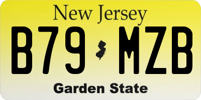 NJ license plate B79MZB