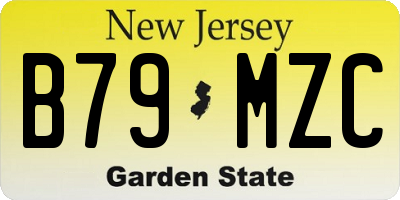 NJ license plate B79MZC