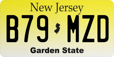 NJ license plate B79MZD