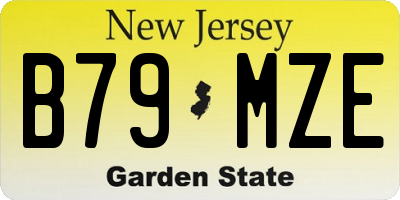 NJ license plate B79MZE