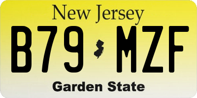 NJ license plate B79MZF