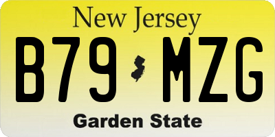 NJ license plate B79MZG