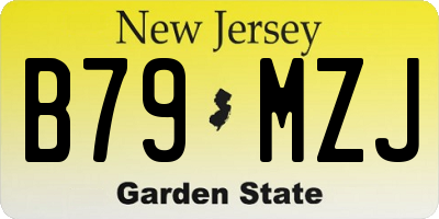 NJ license plate B79MZJ