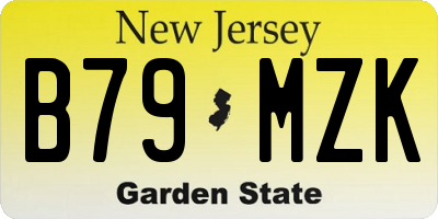 NJ license plate B79MZK