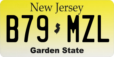 NJ license plate B79MZL