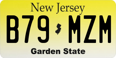 NJ license plate B79MZM
