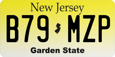NJ license plate B79MZP