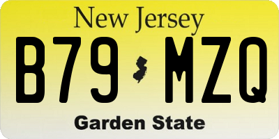 NJ license plate B79MZQ