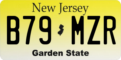 NJ license plate B79MZR
