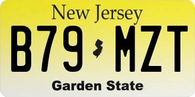 NJ license plate B79MZT