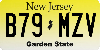 NJ license plate B79MZV