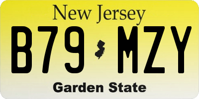 NJ license plate B79MZY