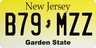 NJ license plate B79MZZ