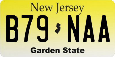 NJ license plate B79NAA