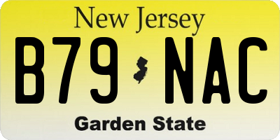 NJ license plate B79NAC